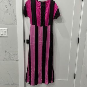 Christopher John Rogers for Target pink and black long striped dress